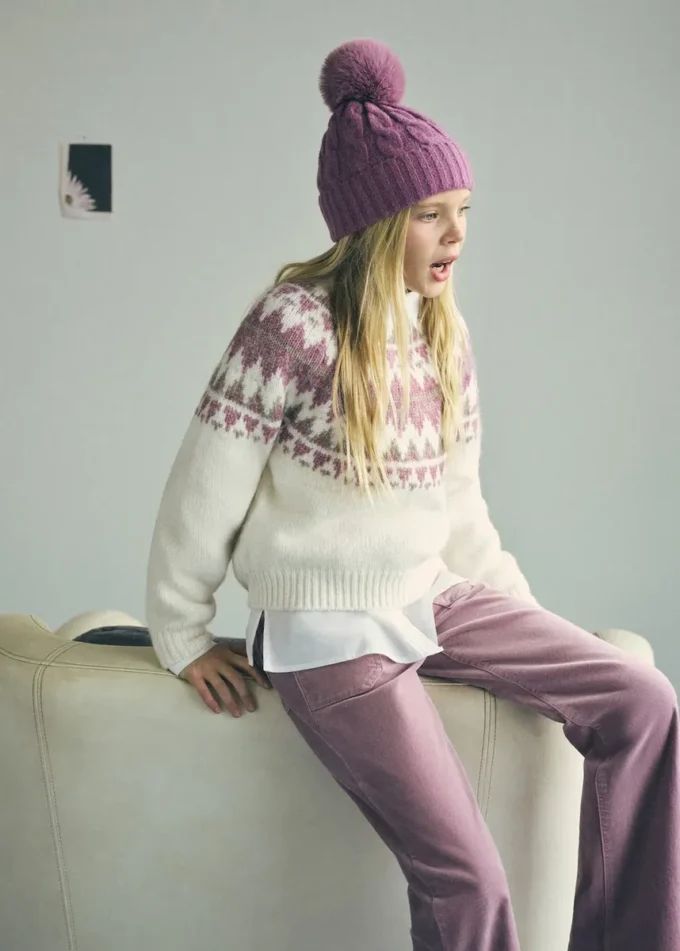 Pantalon évasé en faux velours