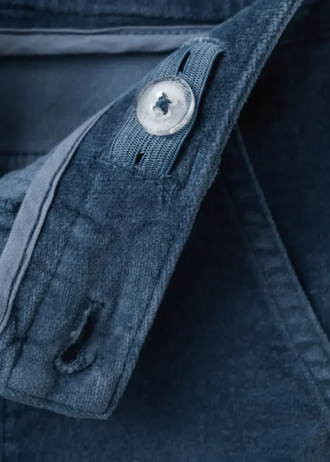Pantalon évasé en faux velours