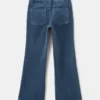 Pantalon évasé en faux velours