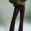 Pantalon évasé en simili cuir Pantalon évasé en simili cuir