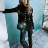 Pantalon évasé en simili cuir Pantalon évasé en simili cuir