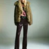 Pantalon évasé en simili cuir Pantalon évasé en simili cuir