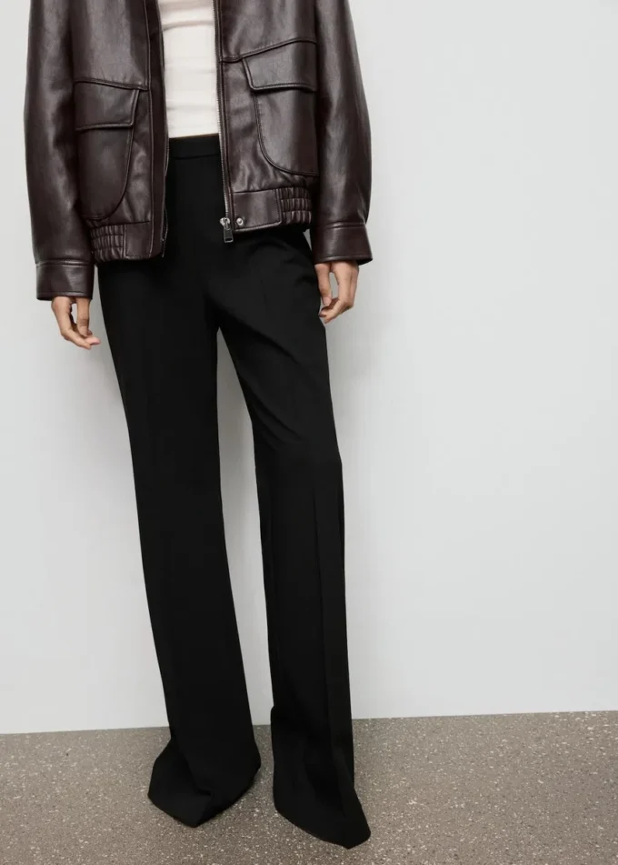 Pantalon évasé taille haute Pantalon évasé taille haute