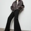 Pantalon évasé taille haute Pantalon évasé taille haute