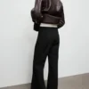 Pantalon évasé taille haute Pantalon évasé taille haute