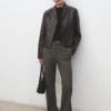 Pantalon évasé taille moyenne Pantalon évasé taille moyenne