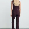 Pantalon évasé taille moyenne Pantalon évasé taille moyenne