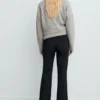 Pantalon évasé taille moyenne Pantalon évasé taille moyenne