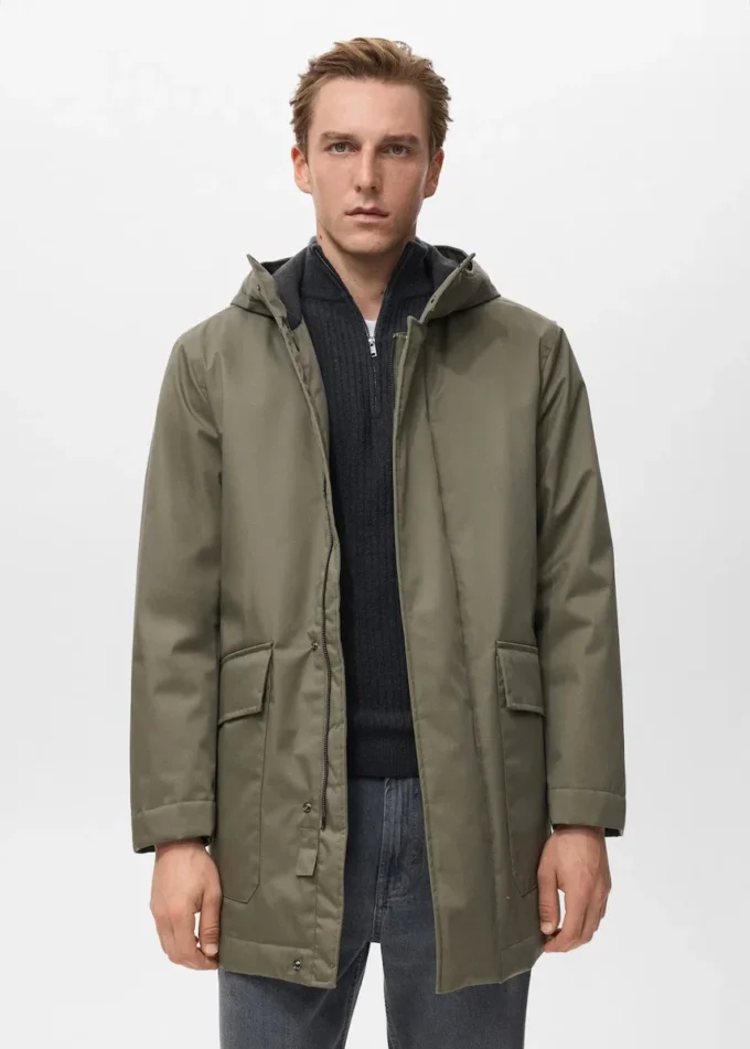 Parka matelassée avec capuche déperlante