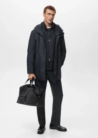 Parka matelassée détachable et déperlante