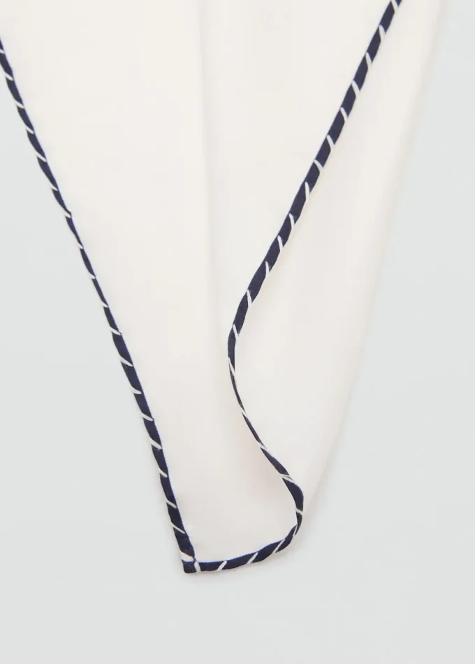Pochette de costume brodée 100 % soie