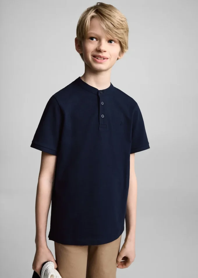 Polo à col mao