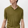 Polo en coton avec microstructure Polo en coton avec microstructure