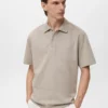 Polo en coton à coupe décontractée Polo en coton à coupe décontractée