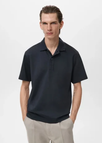 Polo en coton à coupe décontractée