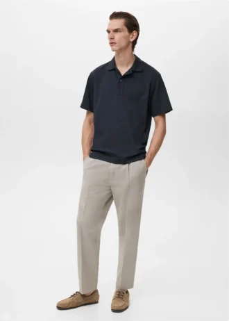Polo en coton à coupe décontractée