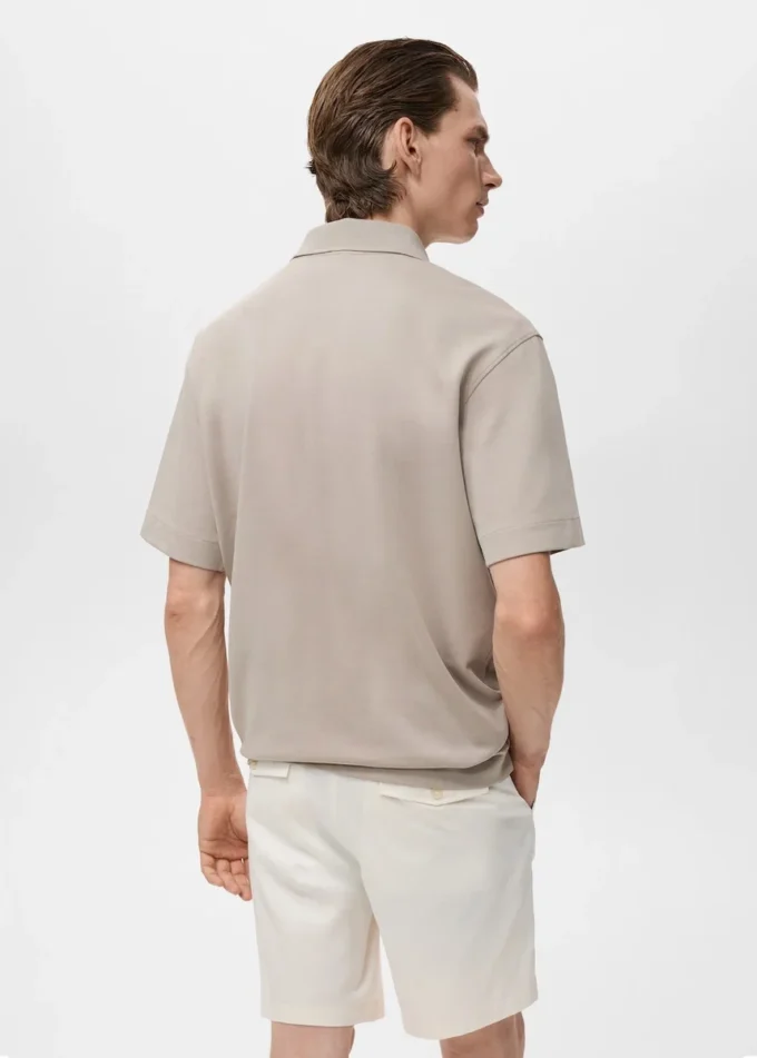 Polo en coton à coupe décontractée Polo en coton à coupe décontractée