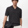 Polo en coton crocheté Polo en coton crocheté