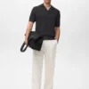 Polo en coton crocheté Polo en coton crocheté