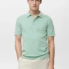 Polo en coton finement tricoté Polo en coton finement tricoté