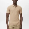 Polo en coton finement tricoté Polo en coton finement tricoté