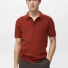 Polo en coton finement tricoté Polo en coton finement tricoté