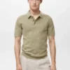 Polo en coton finement tricoté Polo en coton finement tricoté