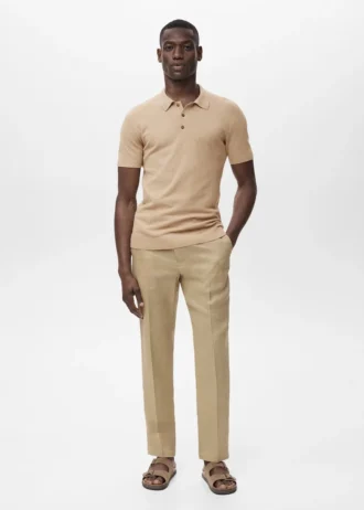 Polo en coton finement tricoté