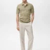 Polo en coton finement tricoté Polo en coton finement tricoté