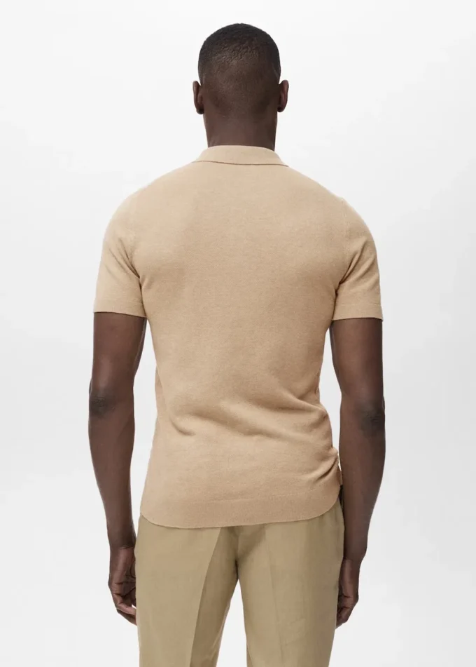 Polo en coton finement tricoté Polo en coton finement tricoté