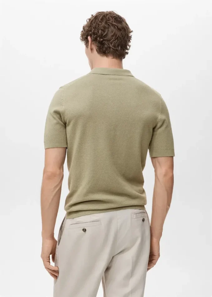 Polo en coton finement tricoté Polo en coton finement tricoté