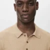 Polo en coton finement tricoté Polo en coton finement tricoté