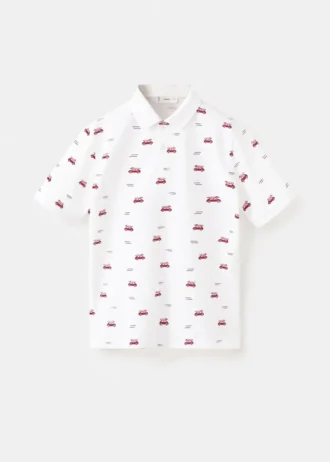Polo en coton imprimé