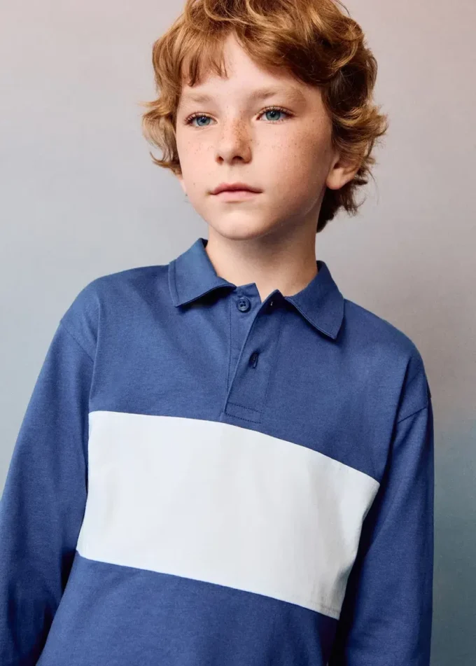 Polo en coton imprimé
