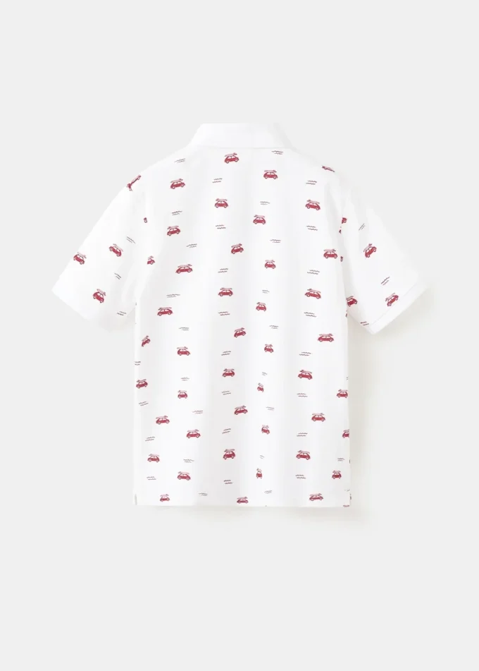 Polo en coton imprimé