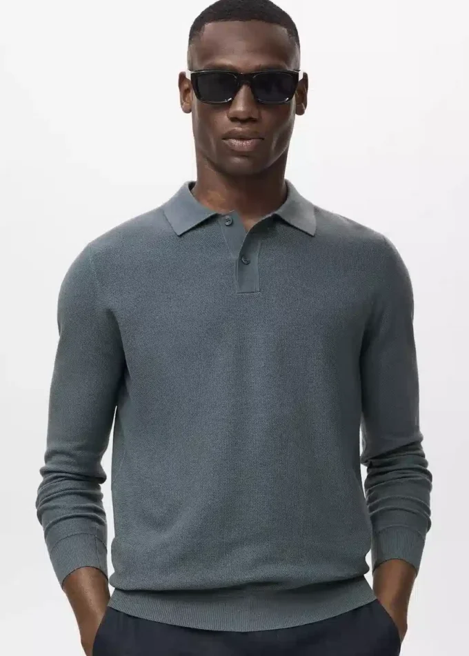 Polo en coton micro-structuré Polo en coton micro-structuré