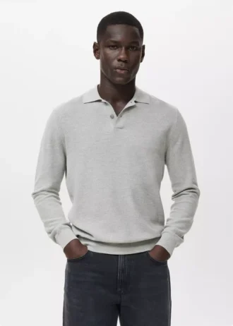 Polo en coton micro-structuré
