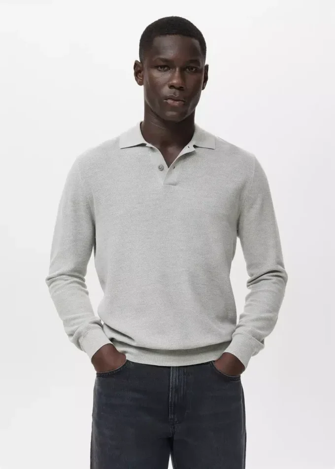 Polo en coton micro-structuré Polo en coton micro-structuré