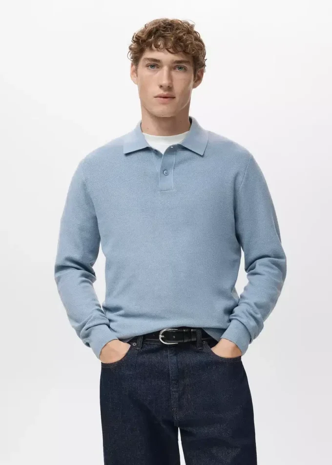 Polo en coton micro-structuré Polo en coton micro-structuré
