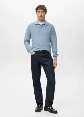 Polo en coton micro-structuré