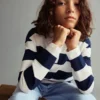 Polo en coton rayé
