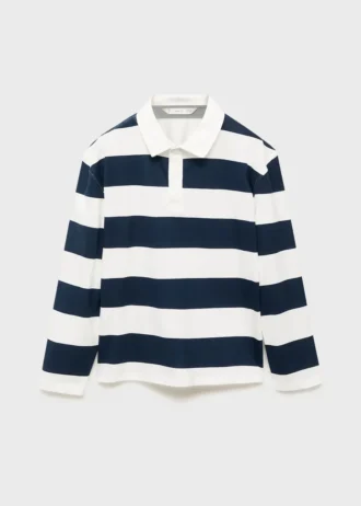 Polo en coton rayé