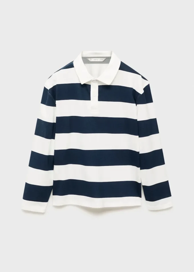 Polo en coton rayé