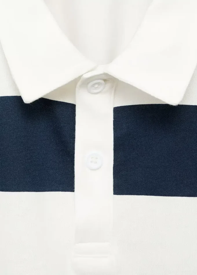 Polo en coton rayé