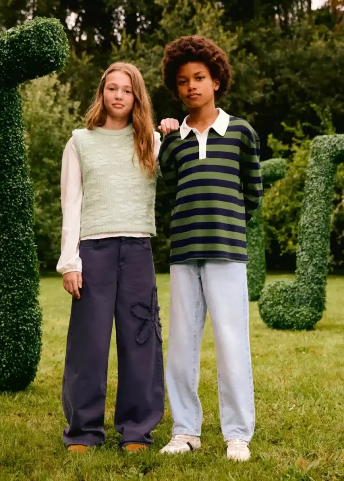 Polo en coton rayé