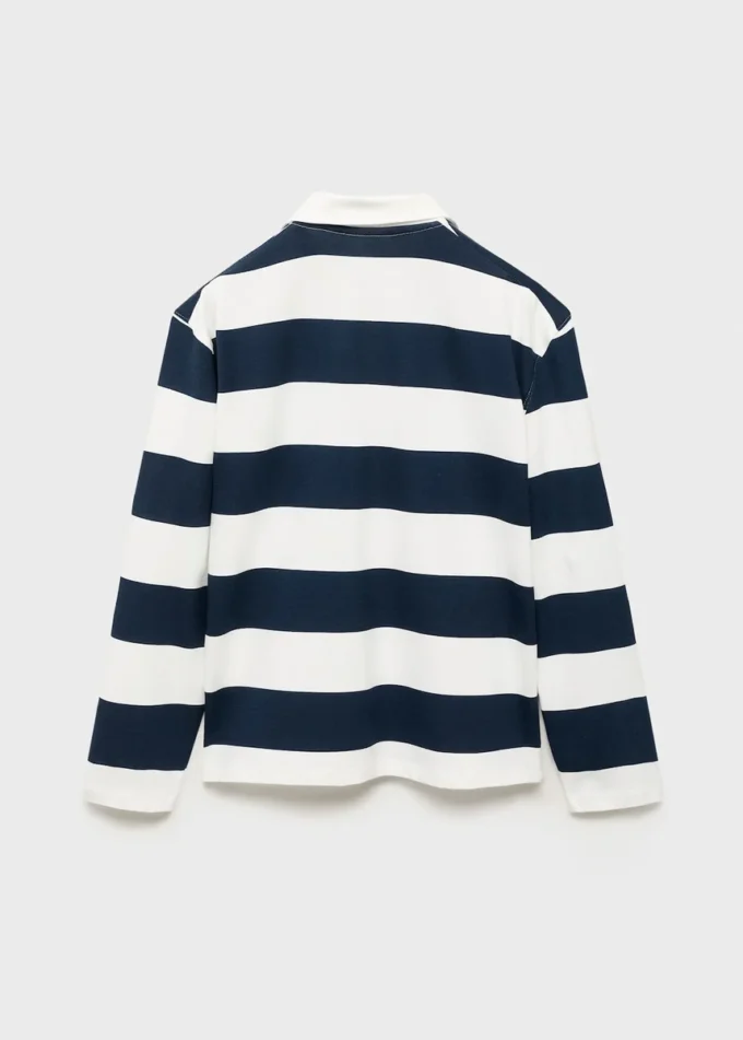 Polo en coton rayé
