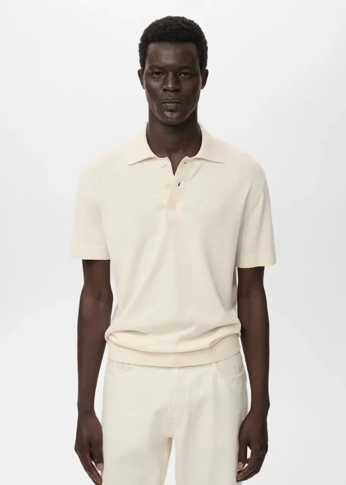 Polo en coton tricoté Polo en coton tricoté