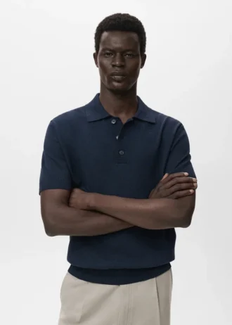 Polo en coton tricoté Polo en coton tricoté