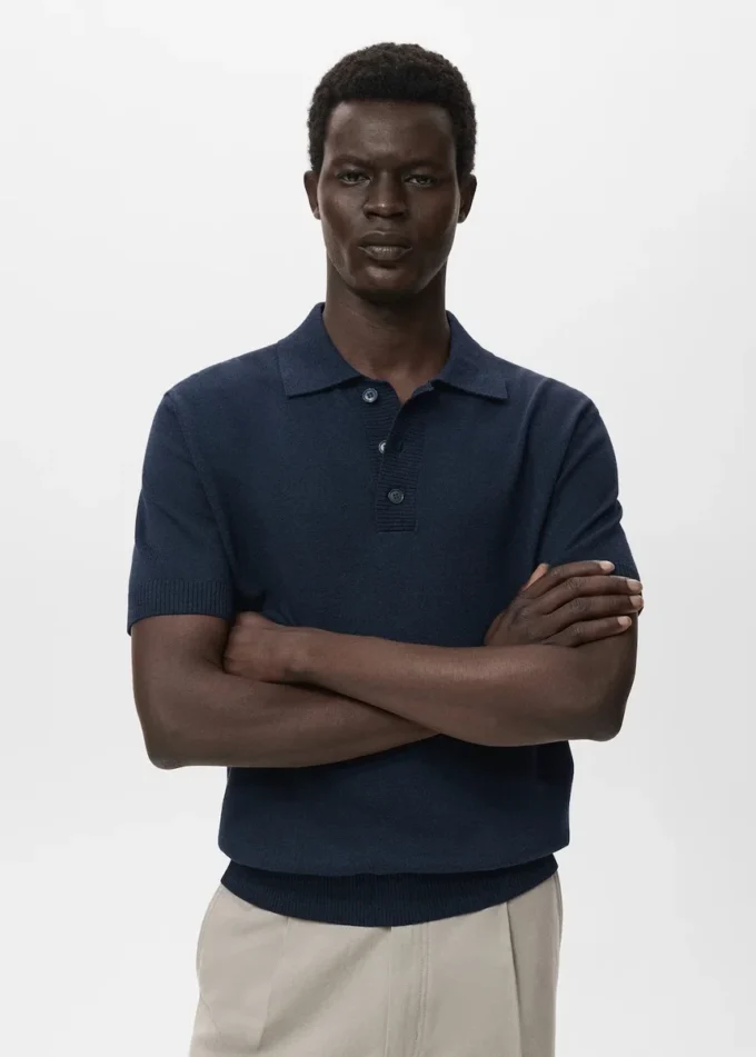 Polo en coton tricoté Polo en coton tricoté