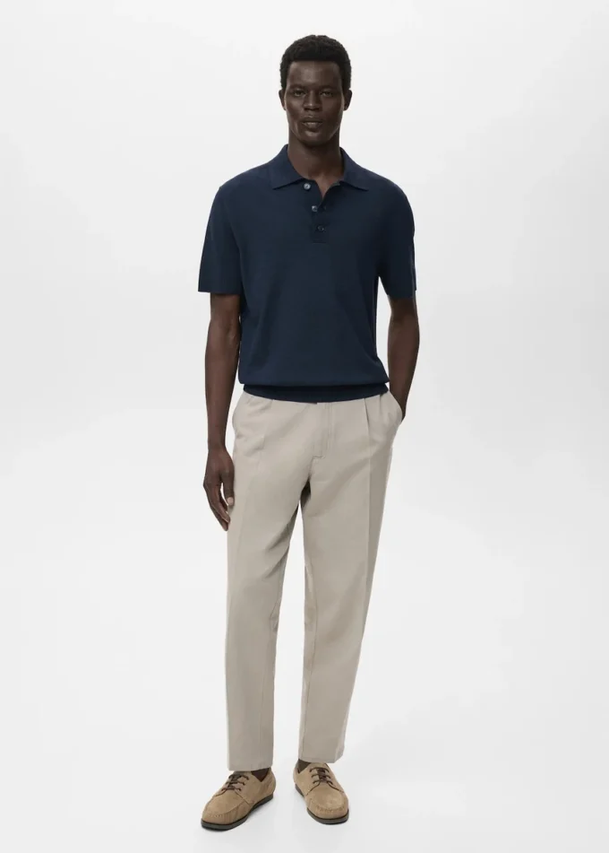 Polo en coton tricoté Polo en coton tricoté